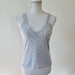 H&M Floral Ribbed Tank